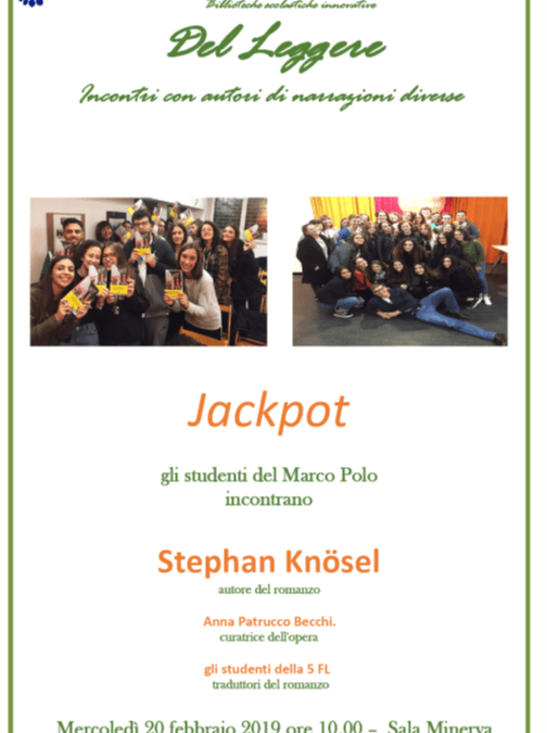 INCONTRI CON L’AUTORE: gli studenti del Marco Polo incontrano Stephan Knosel